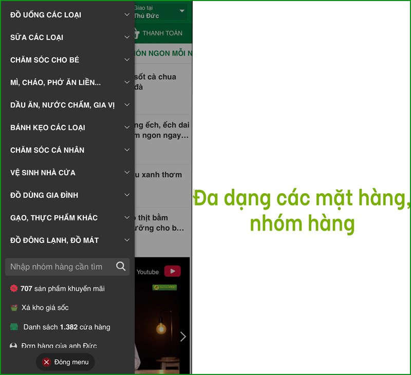 Ứng dụng Bách Hoá Xanh: Mua hàng, đi chợ online tiện lợi