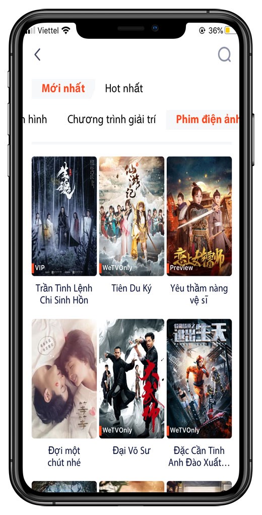 WeTV - Ứng dụng xem phim hay Hàn Quốc, Trung Quốc có phụ đề tiếng Việt