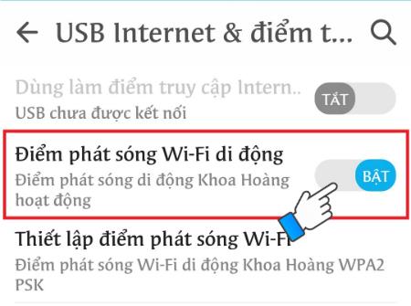 Cách phát wifi trên điện thoại Android