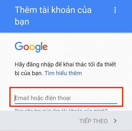 Cách lấy danh bạ từ Gmail trên máy Android