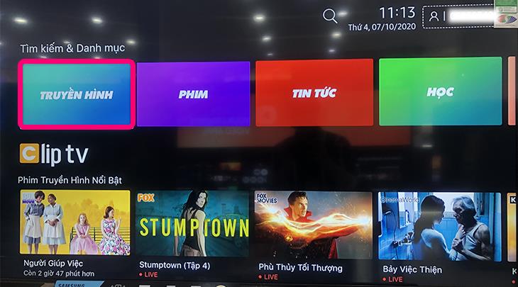 Hướng dẫn sử dụng ứng dụng ClipTV trên Smart tivi Samsung