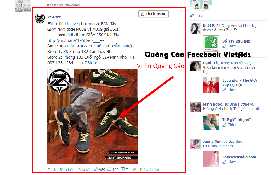 quảng cáo facebook