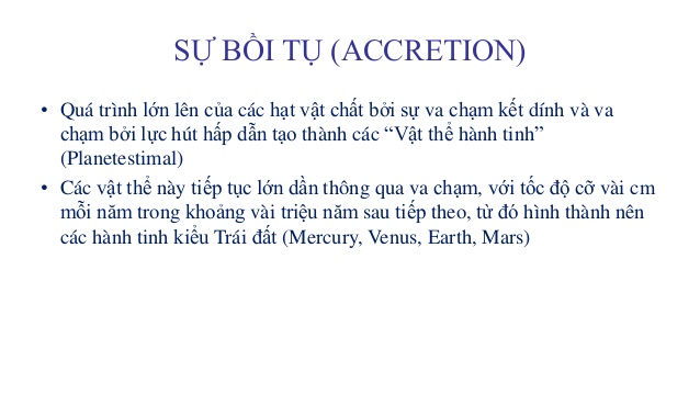 Tìm Hiểu Vê Bồi Tụ (Thiên Văn Học) Là Gì?