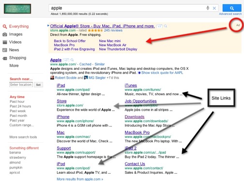 Chia sẻ kiến thức về  Google Sitelinks cho các doanh nghiệp?