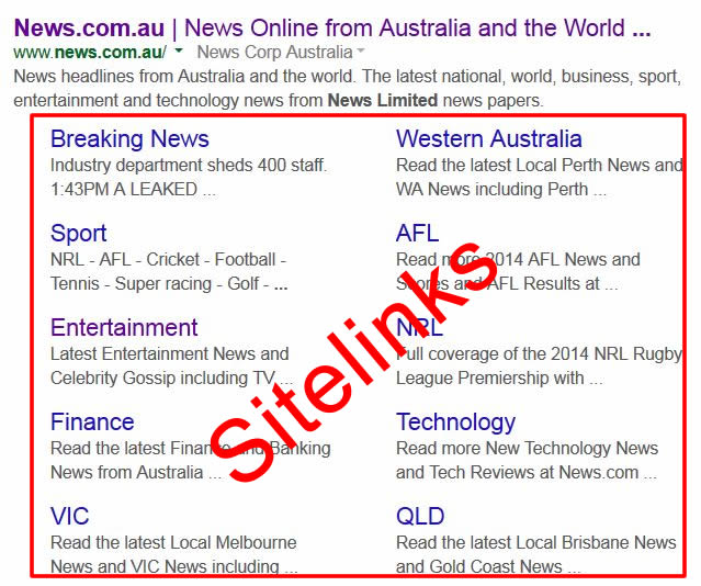 Chia sẻ kiến thức về  Google Sitelinks cho các doanh nghiệp?