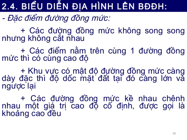 Đường đồng mức là gì và ý nghĩa khoảng cách của các đường?