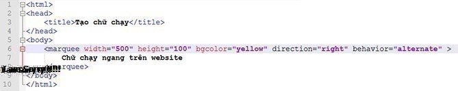 Thẻ Marquee là gì và các thuộc tính thẻ marquee thông dụng?