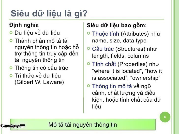 Metadata là gì và Metadata bao gồm những thông tin gì?