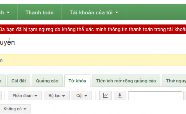 Khắc phục tài khoản bị tạm ngưng khi thanh toán Google Ads?