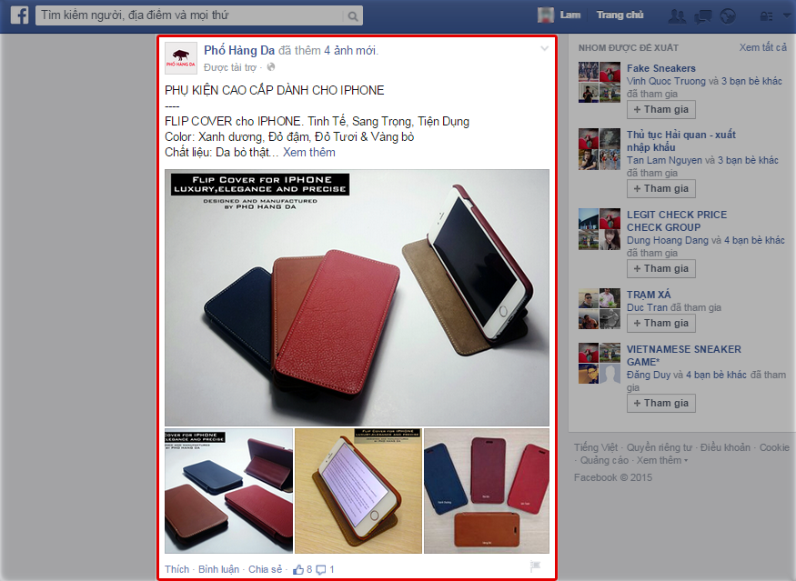quảng cáo facebook