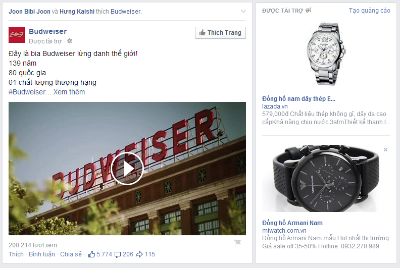 quảng cáo facebook