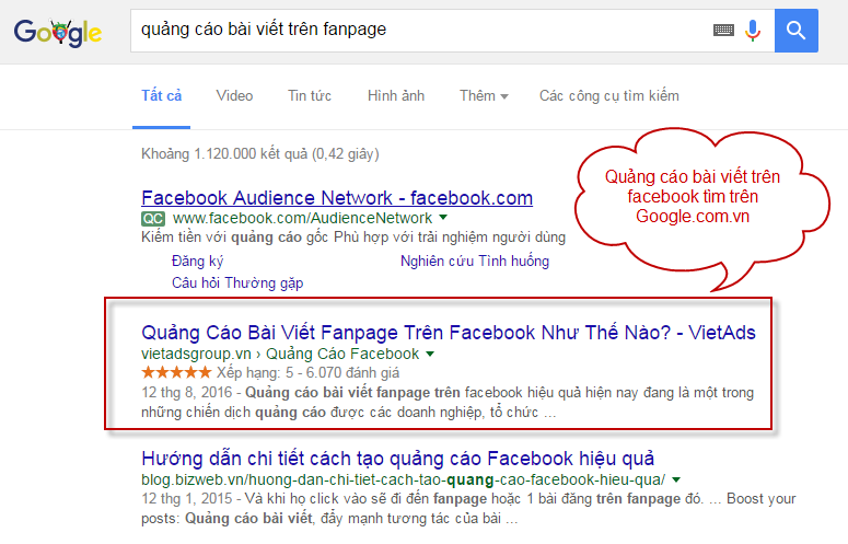 quảng cáo facebook