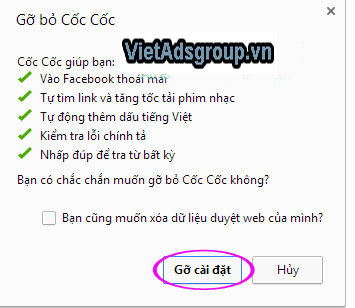 Hướng Dẫn  Cách Gỡ Bỏ Hoàn Toàn Trên Trình Duyệt Cốc Cốc?