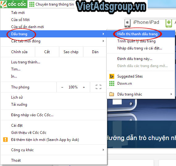 Hướng Dẫn Cách Tạo Bookmark Cho Trình Duyệt Cốc Cốc Hiệu Quả?
