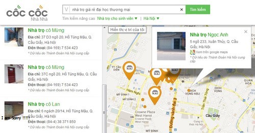 Tìm nhà trọ giá rẻ online với công cụ tìm kiếm Việt
