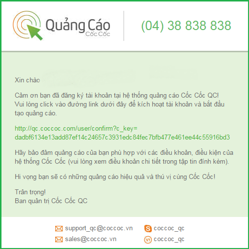 Cách Đăng Ký Tài Khoản Quảng Cáo Cốc Cốc?