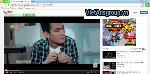 Hướng Dẫn Tải Video Trên Youtube Bằng Trình Duyệt Cốc Cốc?