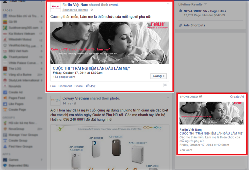 quảng cáo facebook