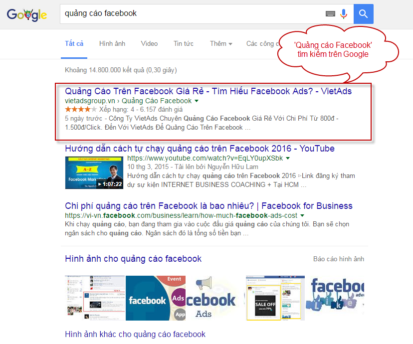 quảng cáo facebook