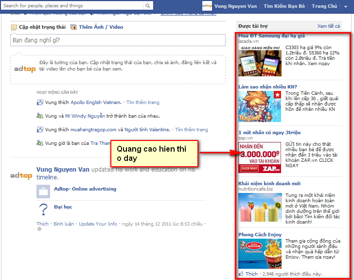 quảng cáo facebook