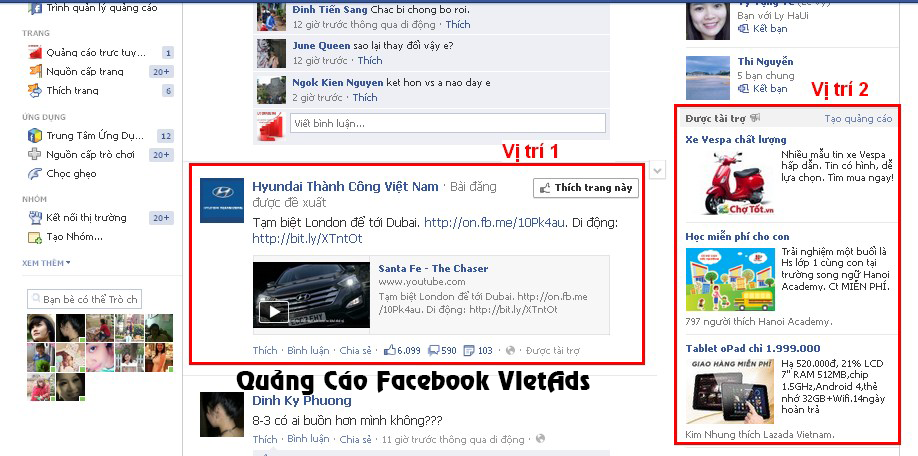 quảng cáo facebook