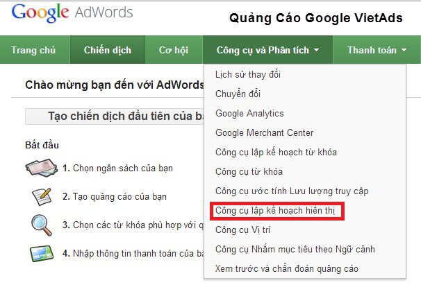 Các Cộng Cụ Phân Tích Trong Google Ads