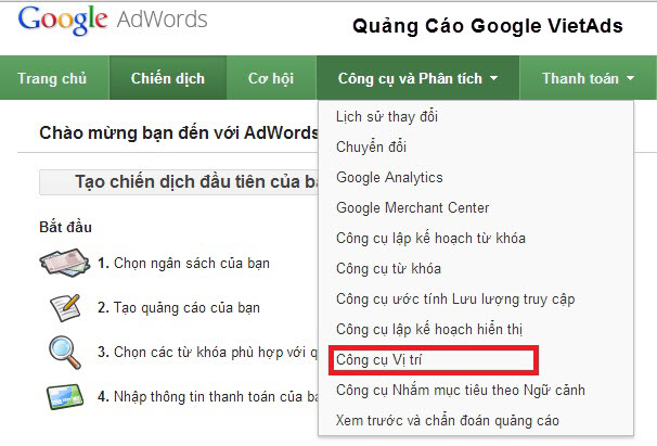 Các Cộng Cụ Phân Tích Trong Google Ads