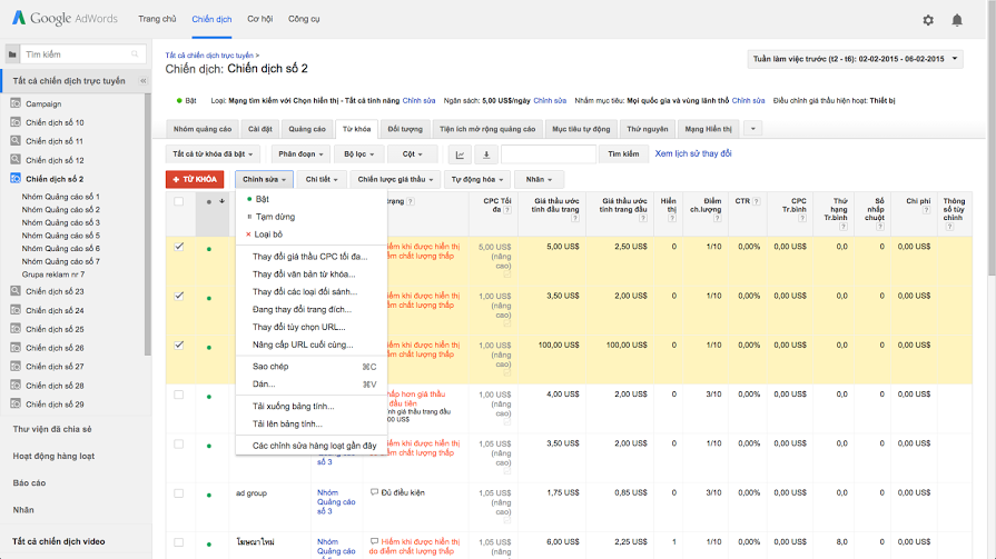 Kiểm Tra Từ Khóa Hàng Loạt Trong Quảng Cáo Google?
