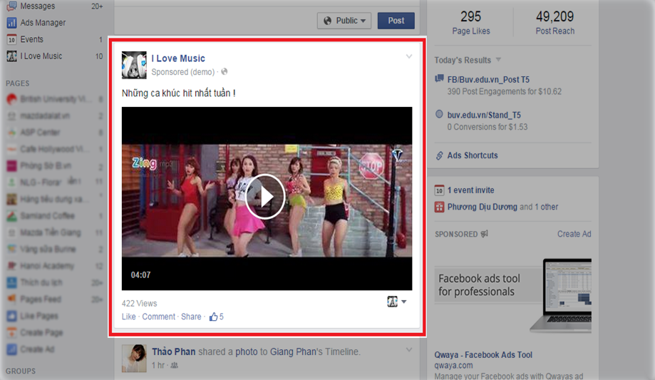 quảng cáo facebook