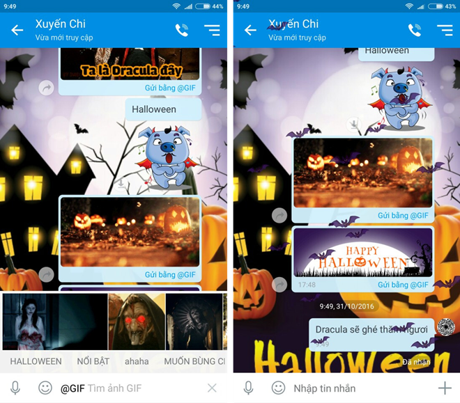 Cách nhát ma bạn bè trên Zalo nhân dịp lễ Halloween