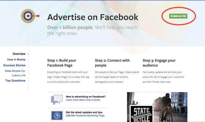 chọn quảng cáo facebook