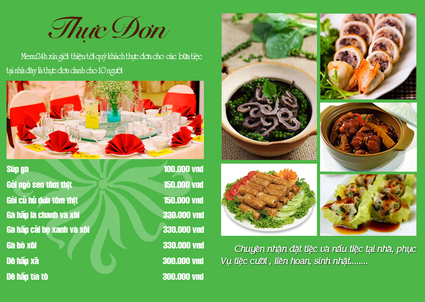 Thực đơn là gì và các món ăn thường gặp trong thực đơn menu?