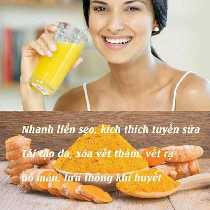 Da Trắng Hồng Mịn Màng Chỉ Sau 2 Tuần Sử Dụng Tinh Bột Nghệ