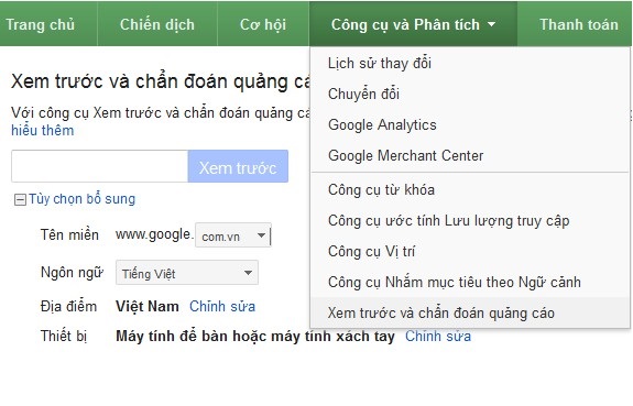 Quảng cáo từ khóa uy tín chuyên nghiệp trên Google?