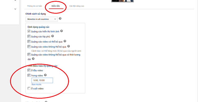 Hiển thị nhiều quảng cáo trong 1 video youtube?
