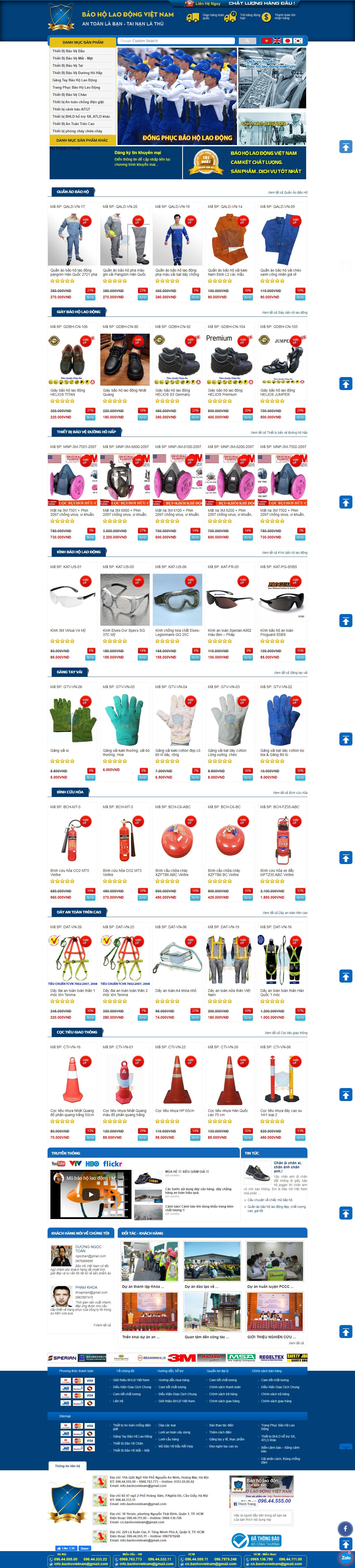 Thiết kế Web bảo hộ lao động baohovietnam.com