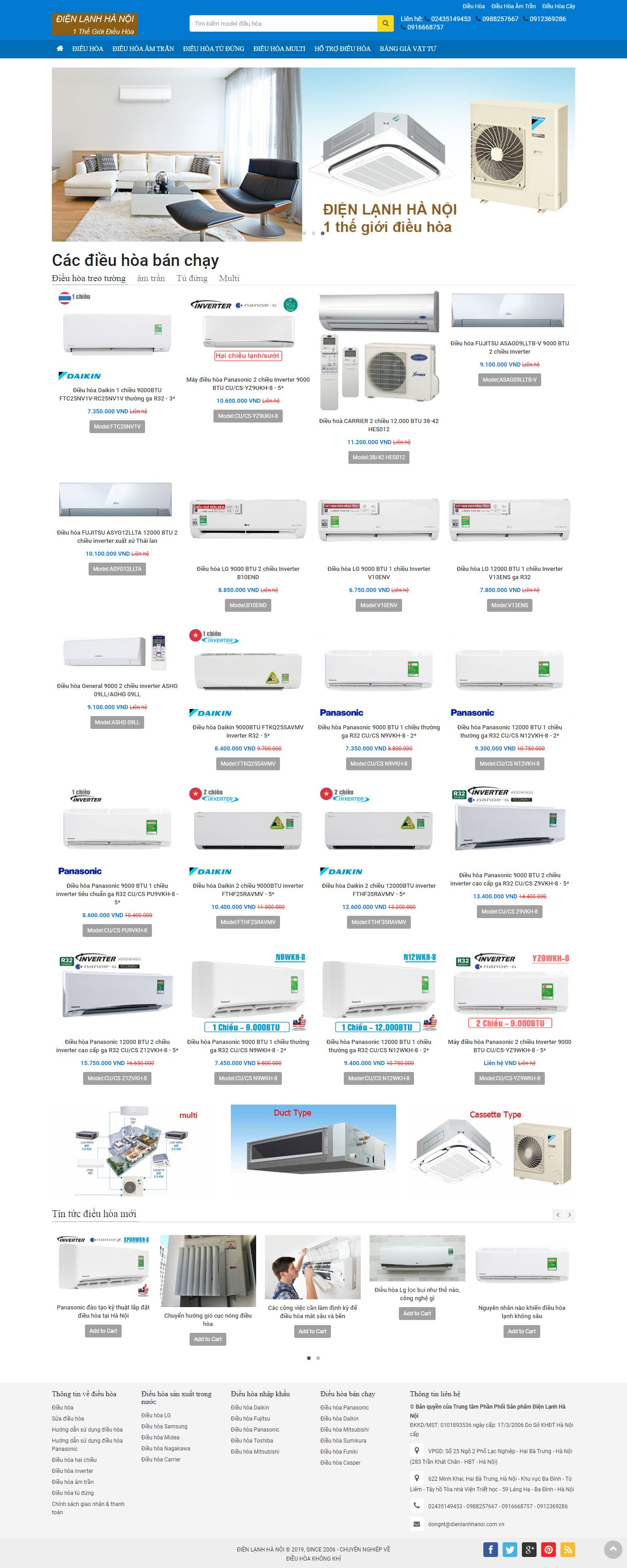 Thiết kế Web điện lạnh dienlanhhanoi.com.vn