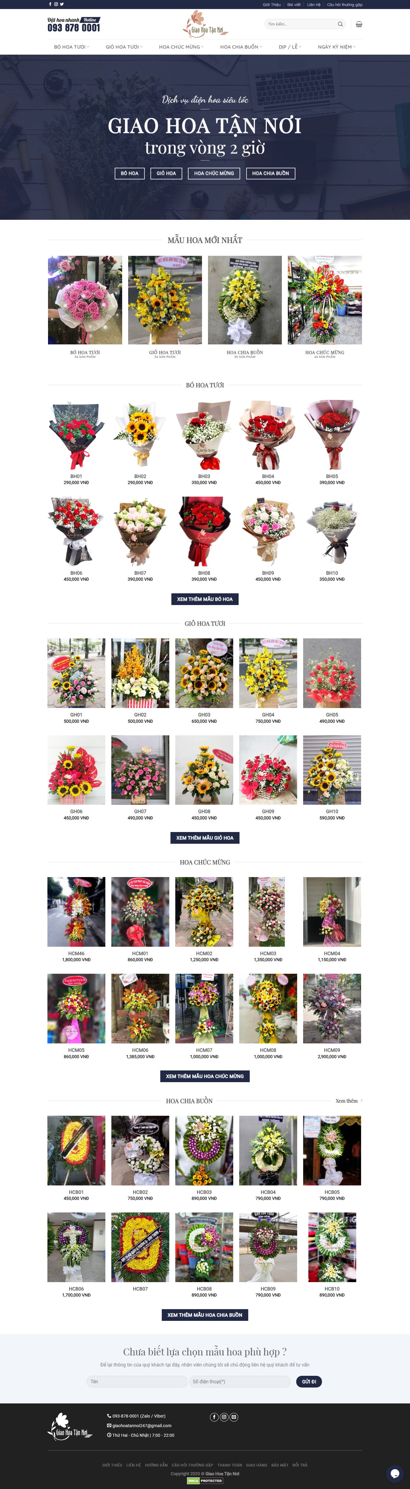 Thiết kế Web điện hoa giaohoatannoi.com