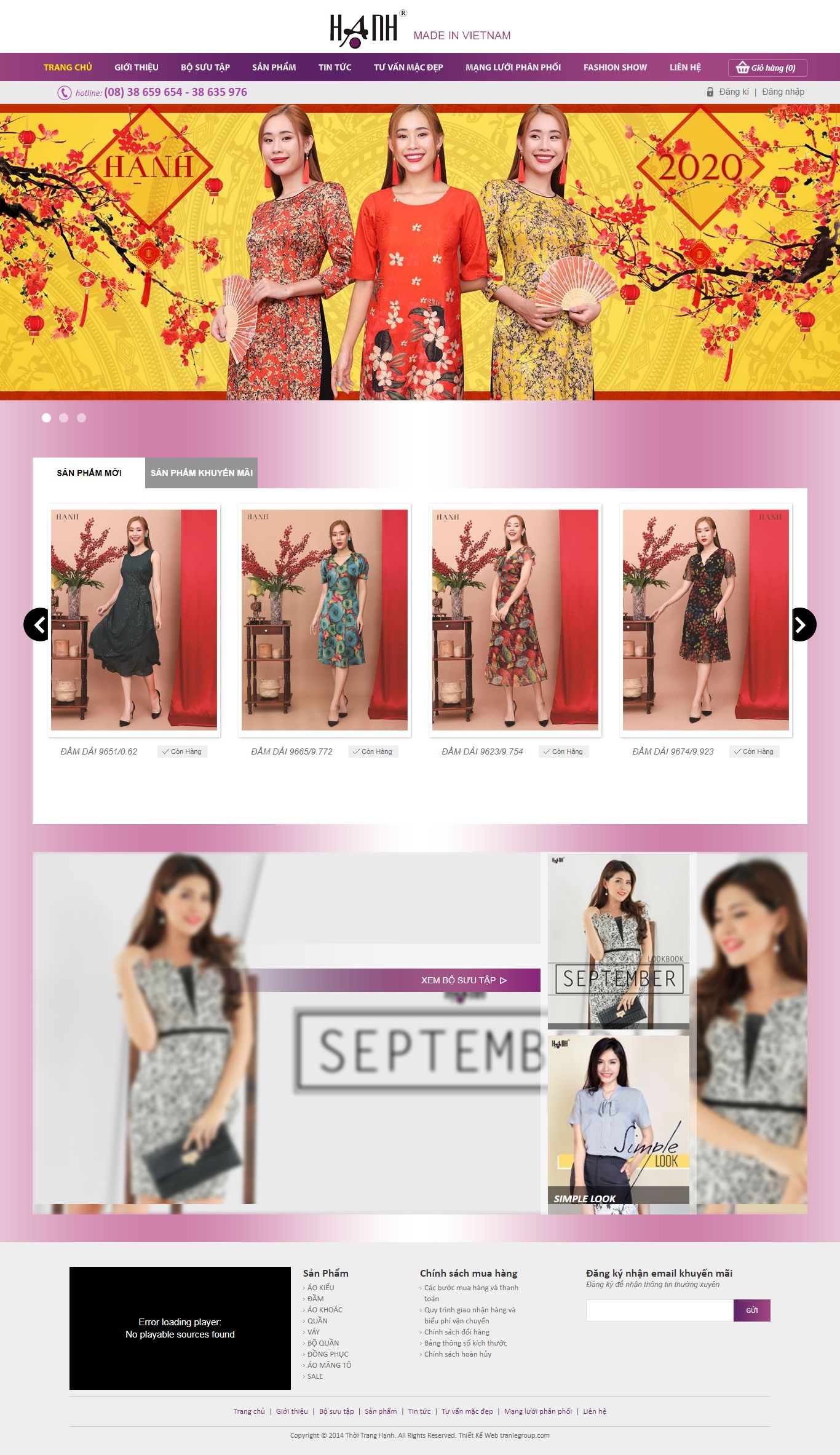 Thiết kế Web may mặc thoitranghanh.com