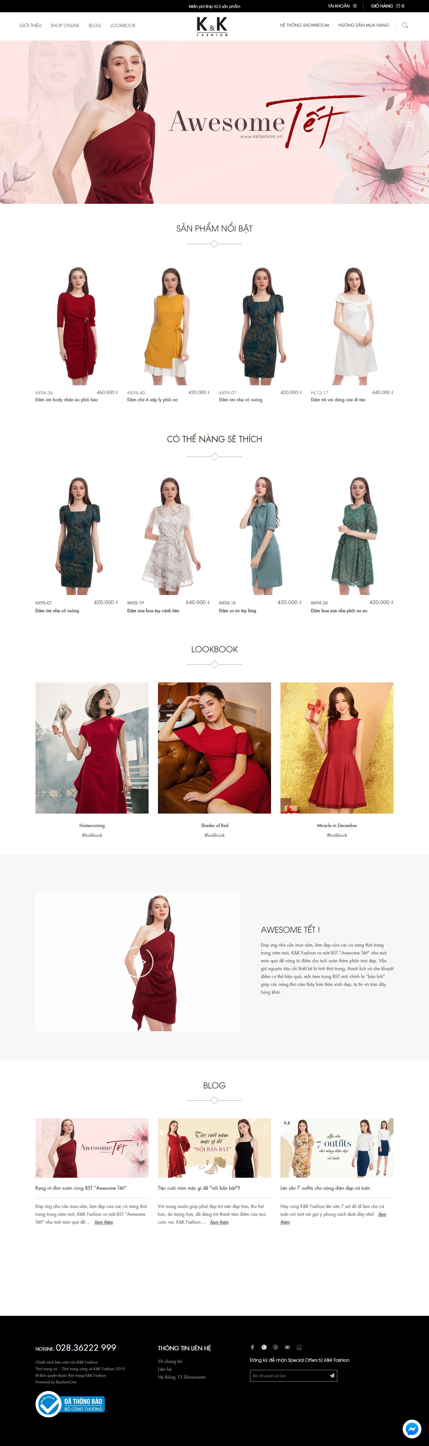 Thiết kế Web thời trang kkfashion.vn