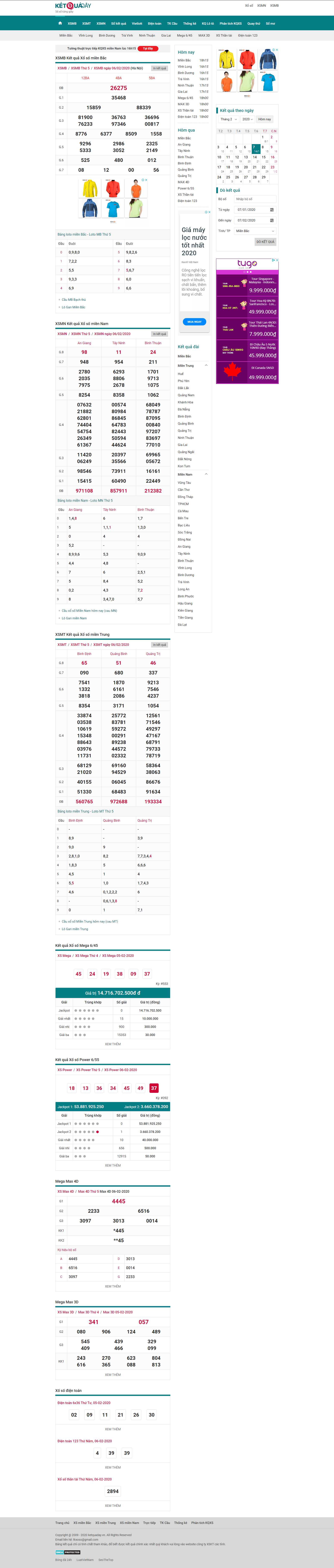 Thiết kế Web xổ số ketquaday.vn