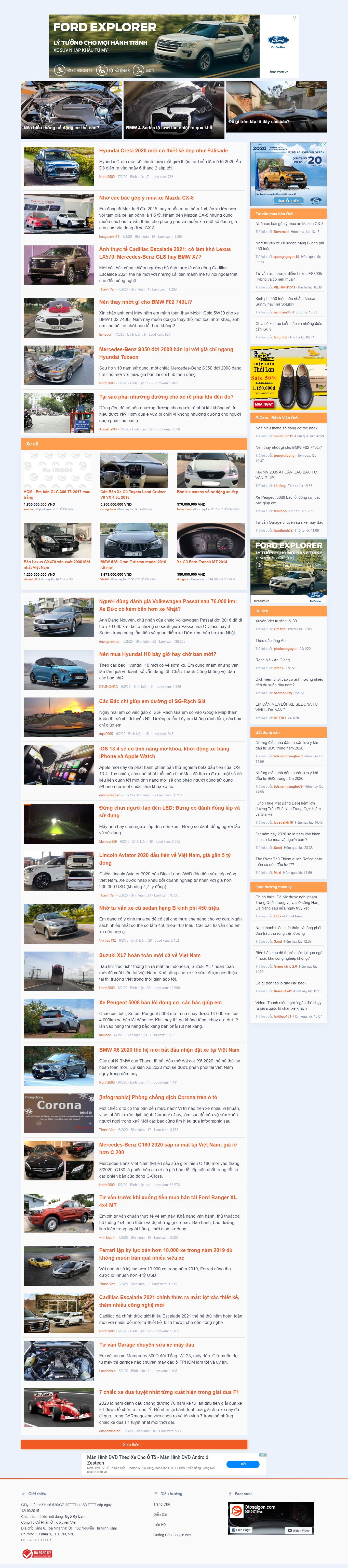 Thiết kế Web xe hơi otosaigon.com