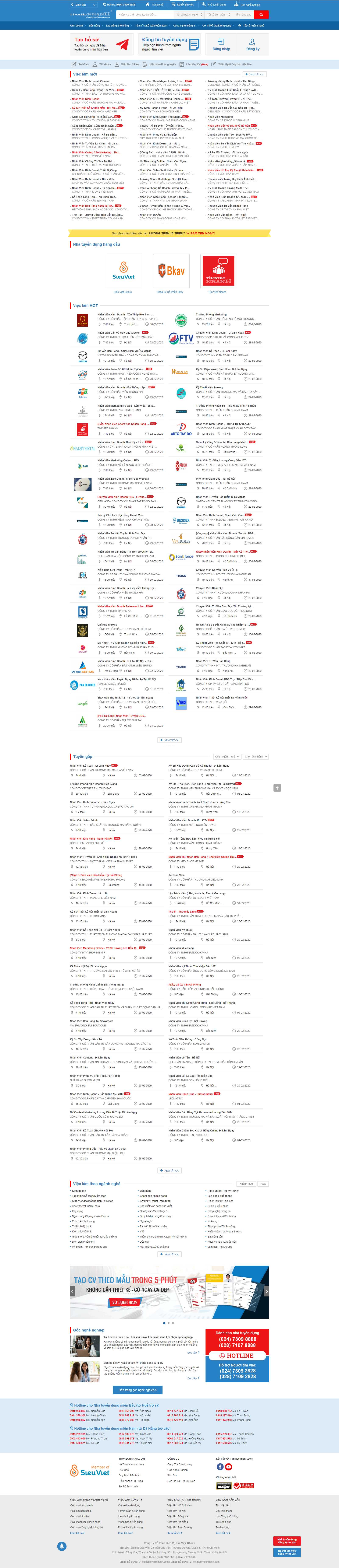 Thiết kế Web tuyển dụng timviecnhanh.com