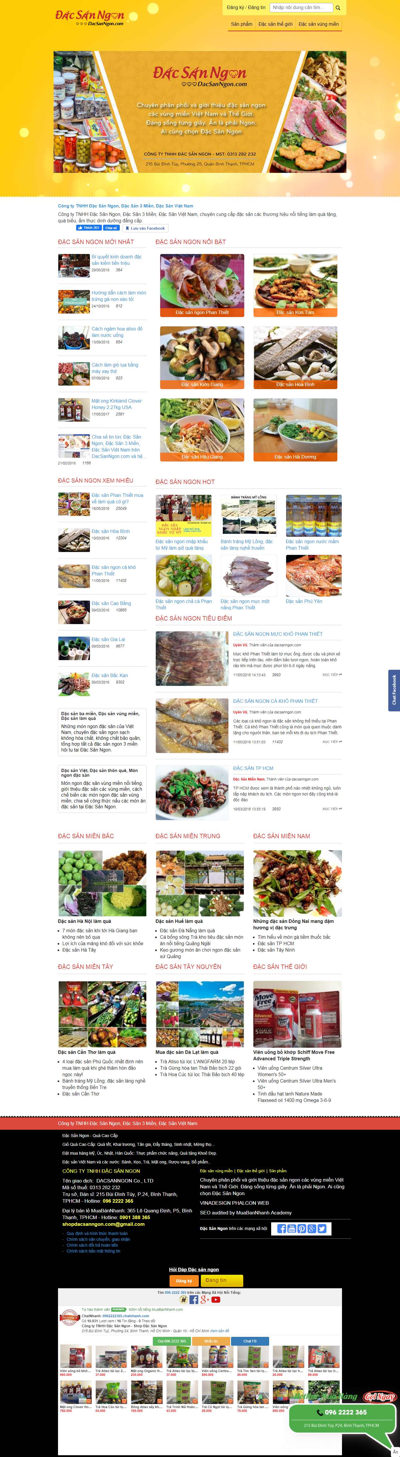 Thiết kế Web đặc sản dacsanngon.com