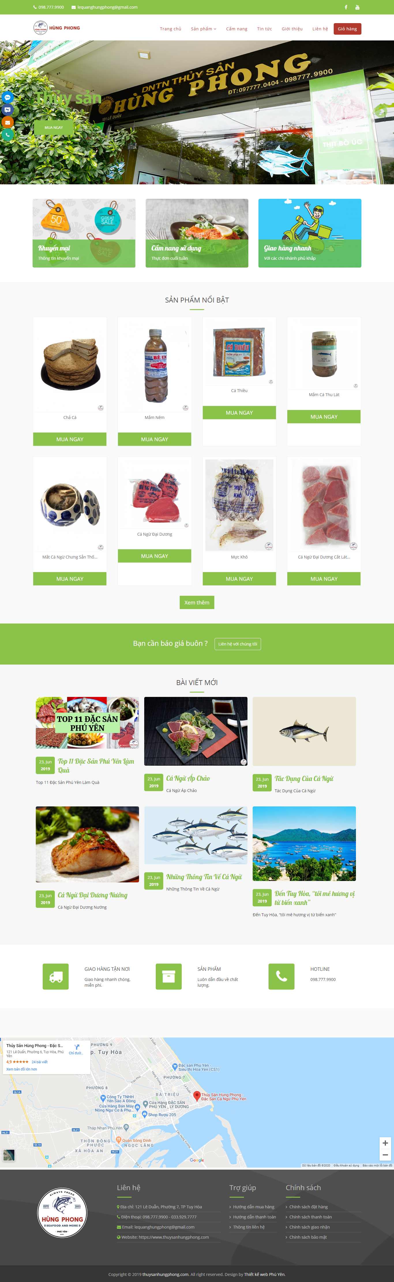 Thiết kế Web đặc sản thuysanhungphong.com