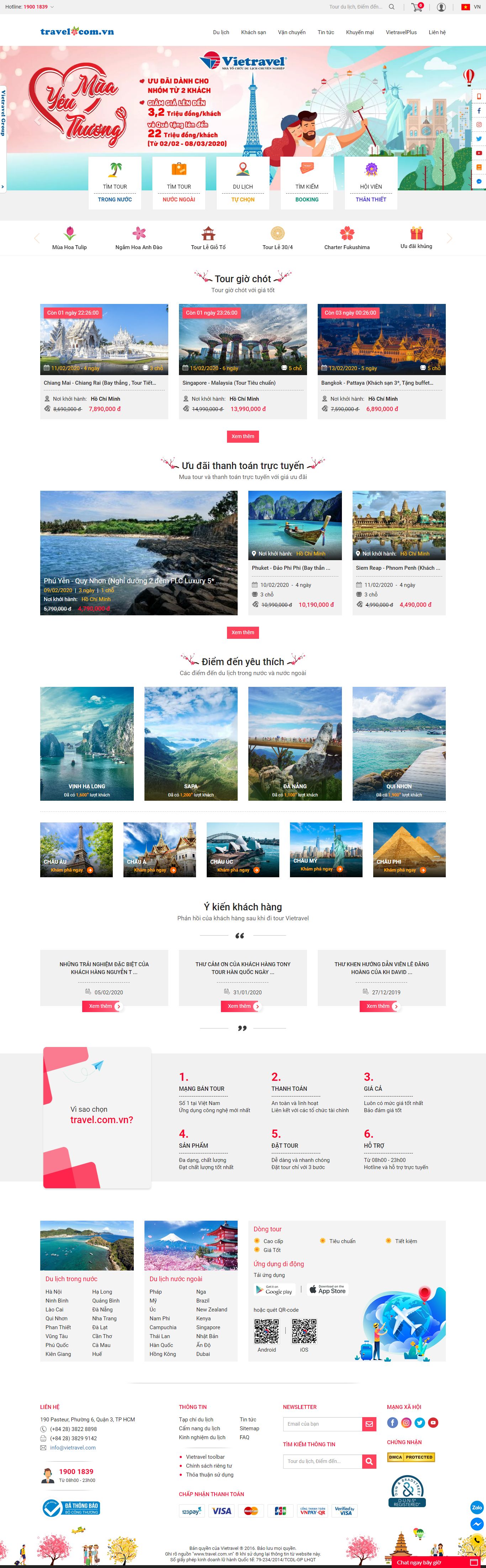 Thiết kế Web travel travel.com.vn