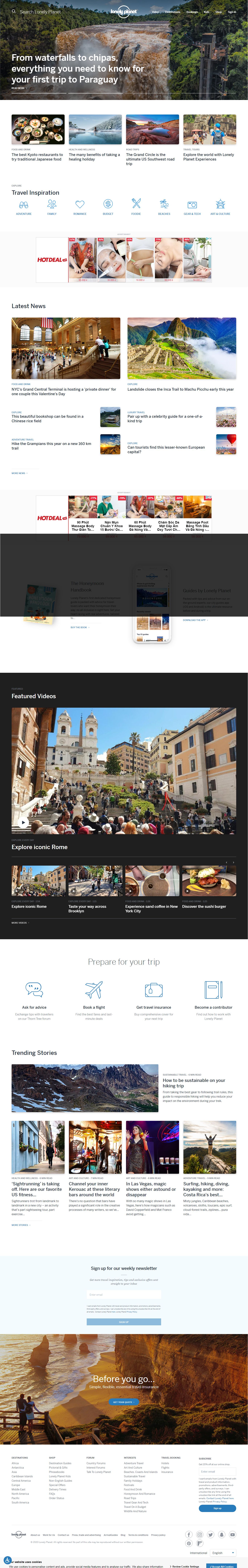 Thiết kế Web travel lonelyplanet.com