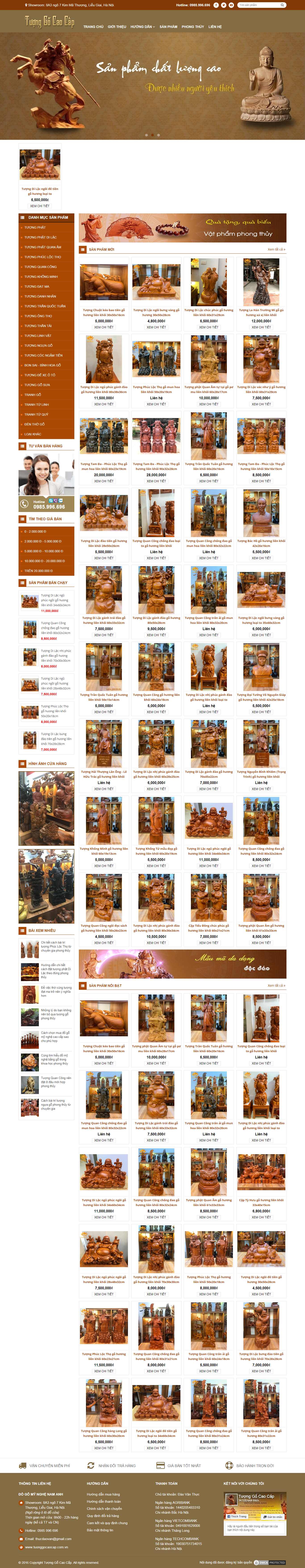 Thiết kế Web tượng gỗ tuonggocaocap.com.vn
