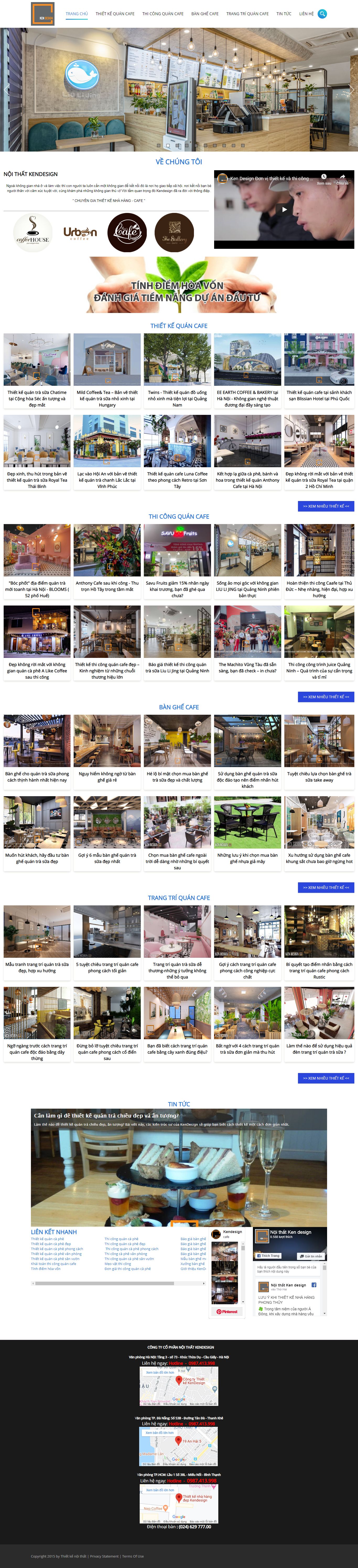 Thiết kế Web coffee noithatcaphe.vn