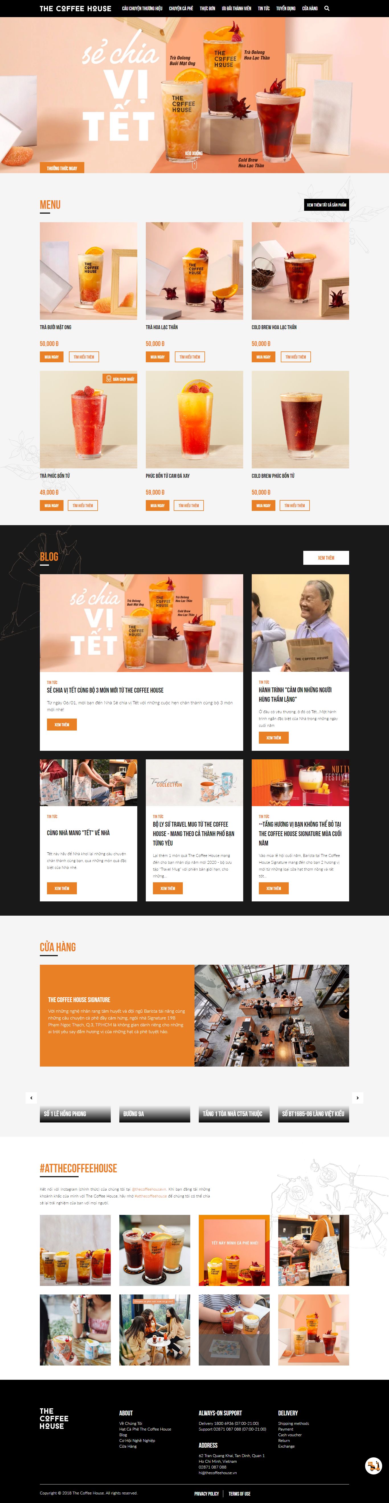 Thiết kế Web coffee thecoffeehouse.com